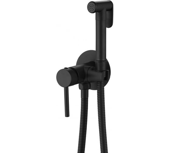 Изображение товара Смеситель с гигиеническим душем ABBER Wasser Kreis черный матовый AF8125B