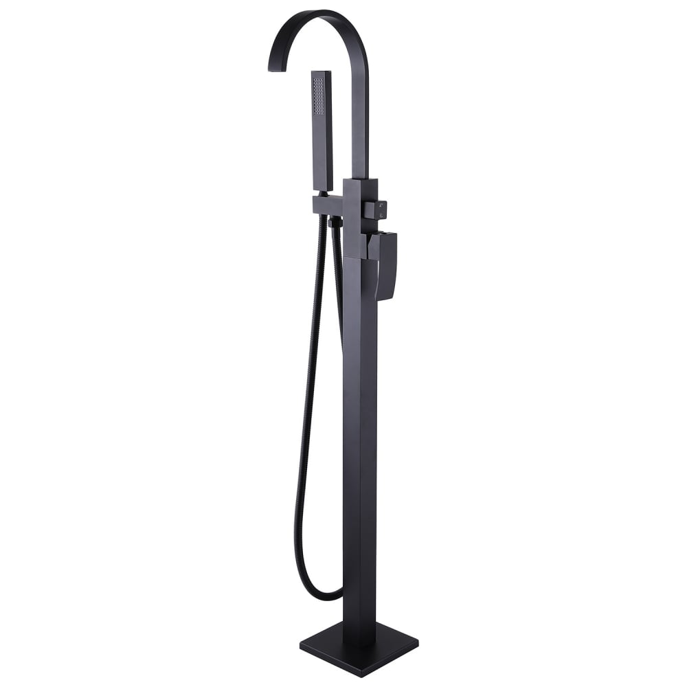 Изображение товара Напольный смеситель ABBER Wasserfall черный матовый AF8615B