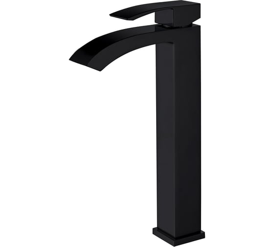 Изображение товара Смеситель для накладной раковины ABBER Wasserfall черный матовый AF8611B