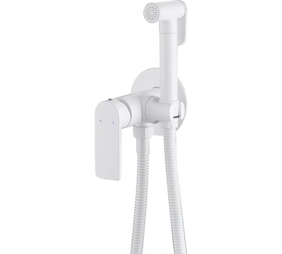 Изображение товара Смеситель с гигиеническим душем ABBER Weiss Insel белый AF8025W