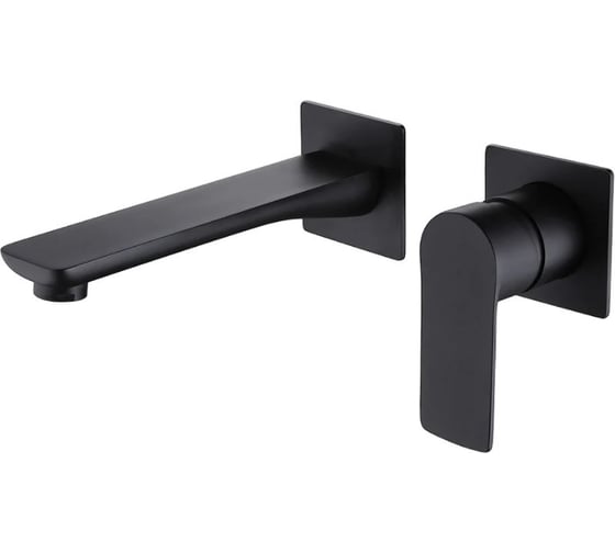 Изображение товара Смеситель скрытого монтажа для раковины ABBER Insel черный матовый AF8082B