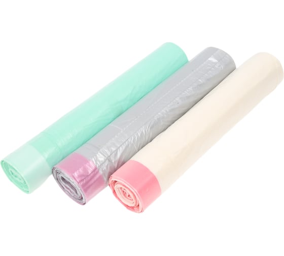 Изображение товара Набор мешков для мусора 35 л, для раздельного сбора мусора, 3 рулона по 15 шт Рыжий кот 107147