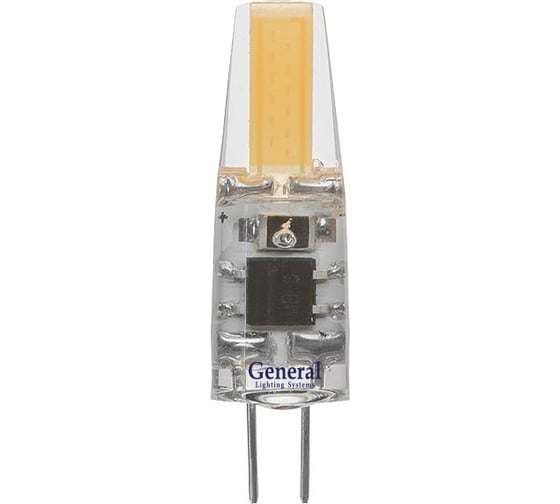 Изображение товара Светодиодная лампа General Lighting Systems general стандарт g-4 12 v силикон cob glden-g4-7-c-12-4500 5/100/500 661441