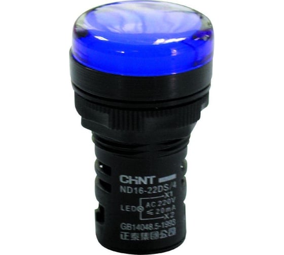 Изображение товара Индикатор CHINT ND16-22DS/2 син. AC/DC 24В (R) 592937