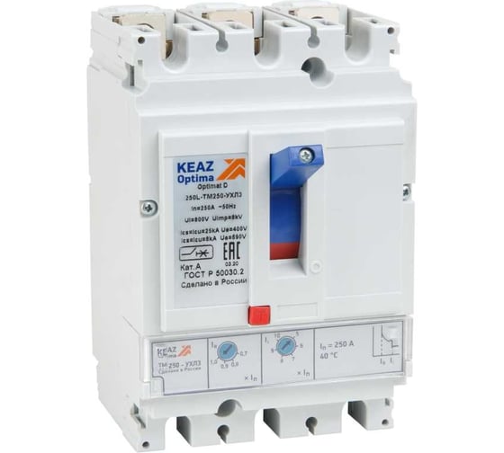 Изображение товара Автоматический выключатель КЭАЗ OptiMat D250N-TM200-УХЛ3 291433