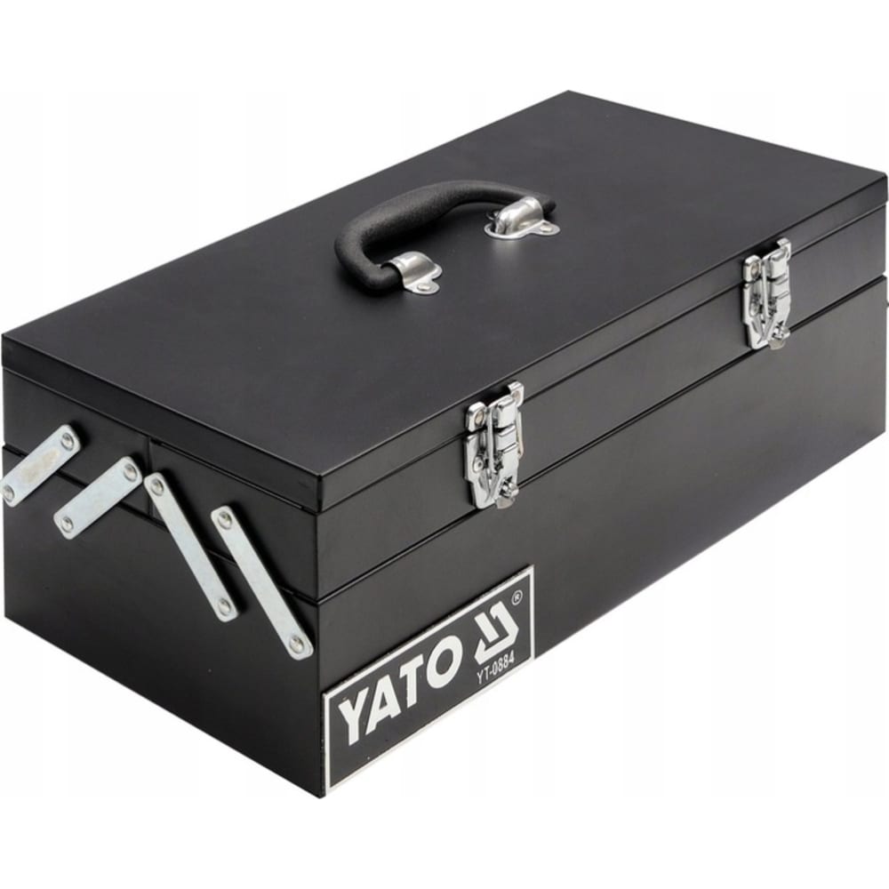 Двухъярусный металлический ящик для инструмента YATO почтовый ящик с замком металл вишня