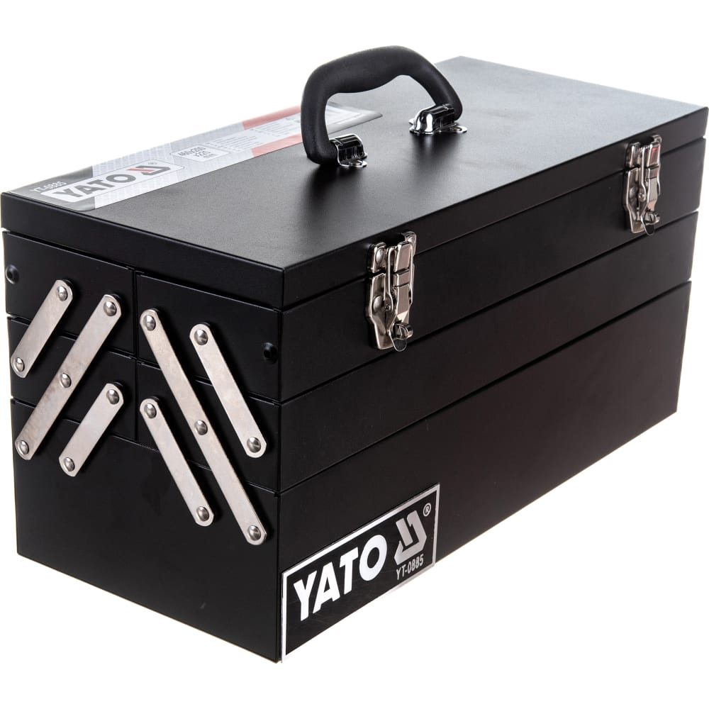 Трехярусный металлический ящик для инструмента YATO почтовый ящик с замком металл вишня