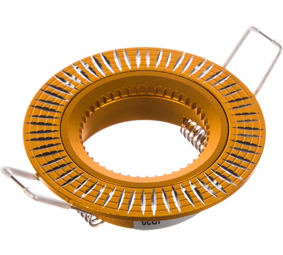 Изображение товара Светильник ЭРА KL32 AL/GD алюминиевый MR16, 12V/220V, 50W золото/серебро C0043812