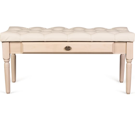 Изображение товара Банкетка Мебелик Оливия экокожа, молочный/белый ясень 1726