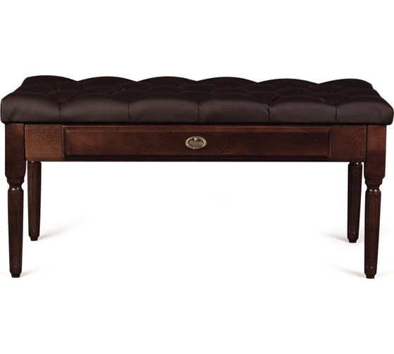 Изображение товара Банкетка Мебелик Оливия экокожа, коричневый/темно-коричневый 1168