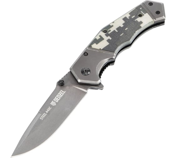 Изображение товара Складной многоцелевой нож Denzel системы liner-lock, с накладкой g10 на эргономичной рукоятке 79209