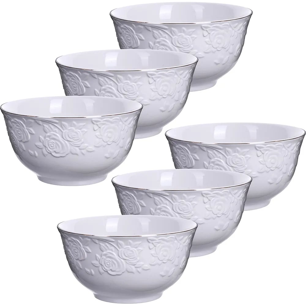 Изображение товара Набор из 6 салатников LORAINE 800 мл, из фарфора 29118