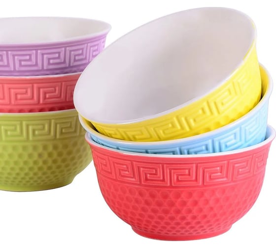 Изображение товара Набор из 6 салатников LORAINE 340 мл, из фарфора 31548