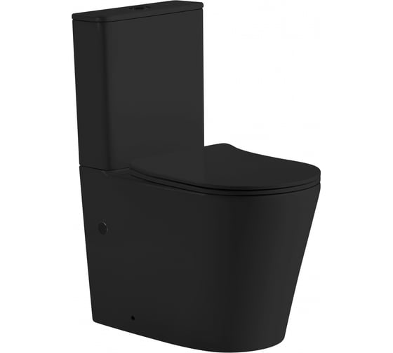 Изображение товара Унитаз-компакт ABBER Bequem черный матовый, безободковый AC1112TMB