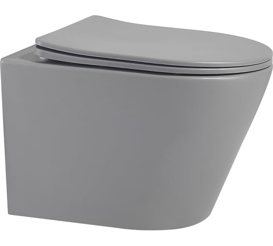 Изображение товара Подвесной унитаза ABBER Bequem серый матовый, безободковый AC1102MG