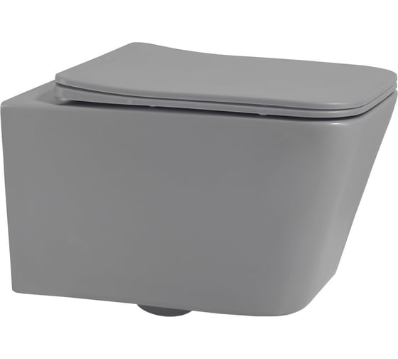 Изображение товара Подвесной унитаз ABBER Rechteck серый матовый, безободковый AC1201MG