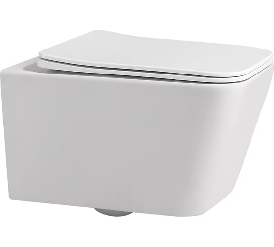 Изображение товара Подвесной унитаз ABBER Rechteck белый матовый, безободковый AC1201MW