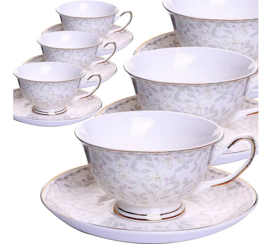 Изображение товара Чайный набор на 6 персон LORAINE 200 мл, из фарфора, премиум 60033
