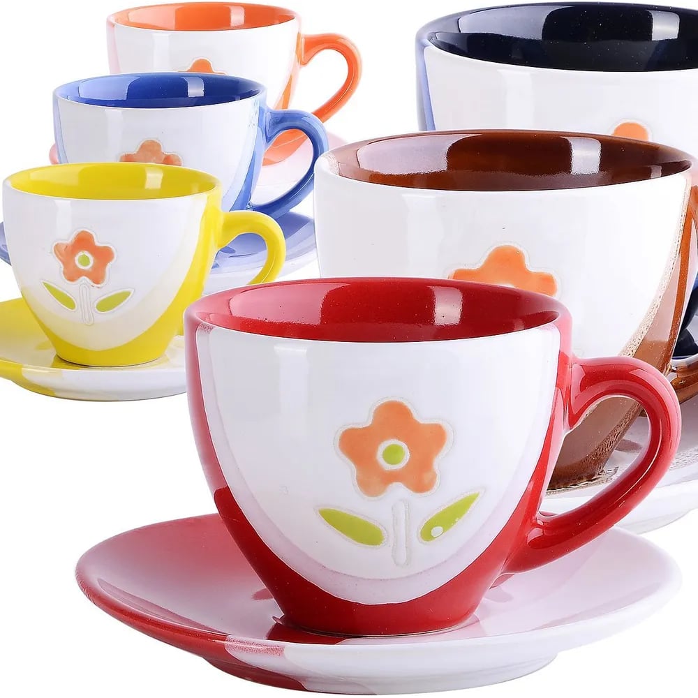 Изображение товара Чайный набор на 6 персон LORAINE 250 мл, из керамики 30454