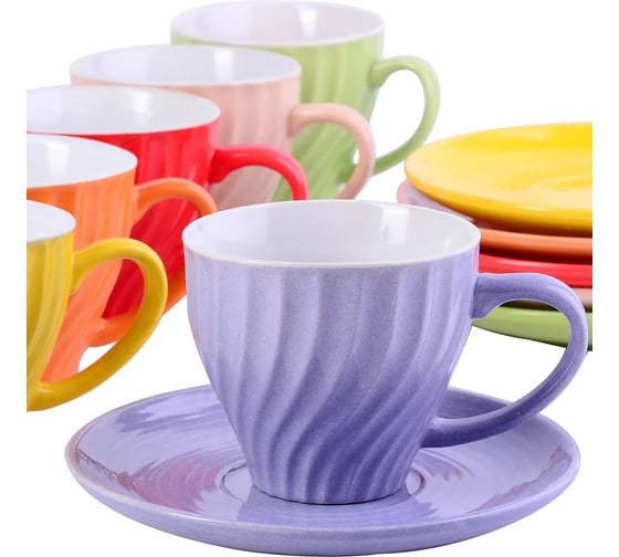 Изображение товара Чайный сервиз на 6 персон LORAINE 240 мл, из керамики 26552