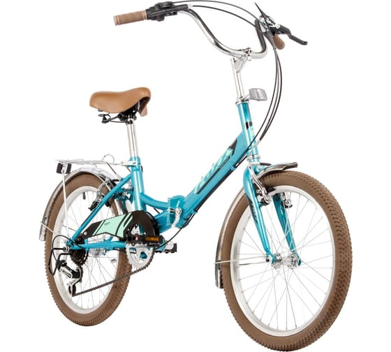 Изображение товара Складной велосипед FOXX 20" SHIFT, зеленый, 6-скор, Shimano RS35/TY21, двойной обод, багажник 20SFV.SHIFT.GN4