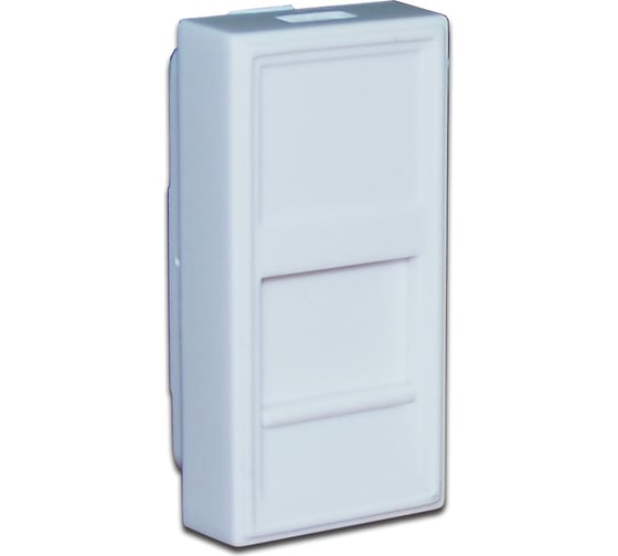 Изображение товара Вставка TWT 22.5х45 на 1 кейстоун, со шторкой, маркировкой, белая, SIP-22N-WH