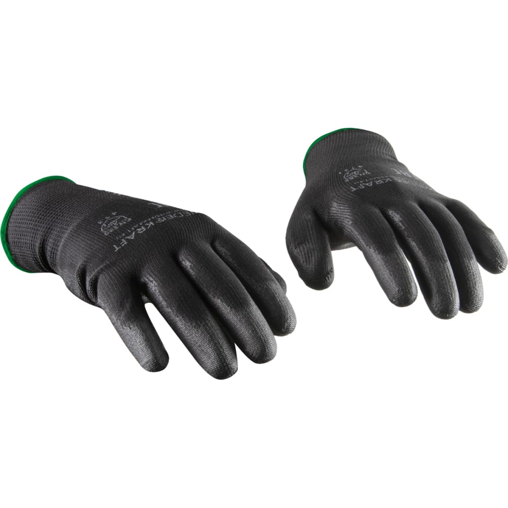 Защитные легкие бесшовные перчатки WIEDERKRAFT, цвет черный, размер M