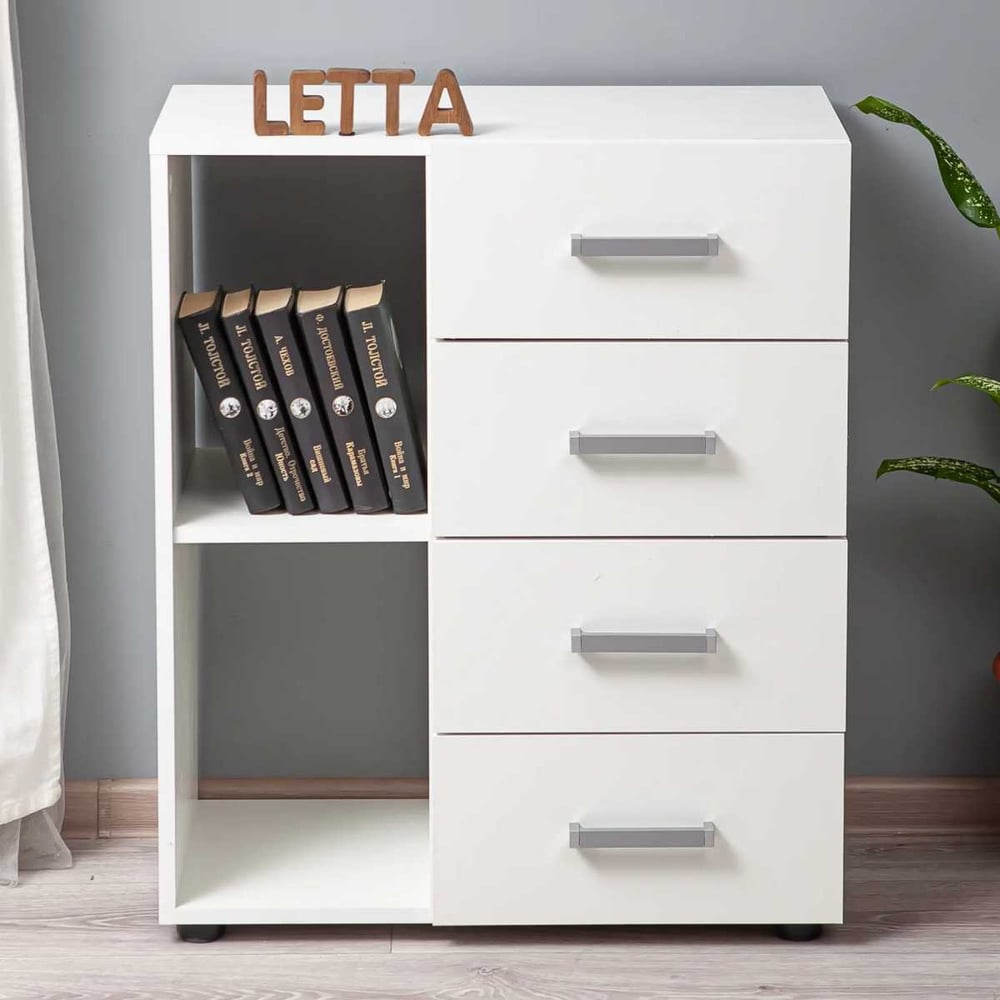 Изображение товара Комод LETTA Телави Белое тиснение, 660x800x340 L4060