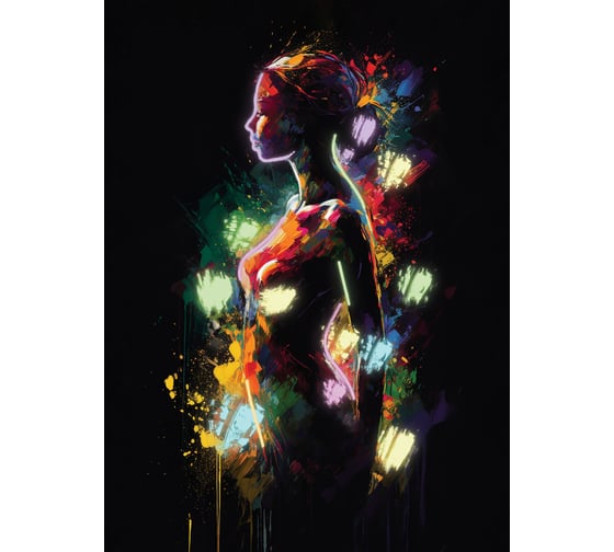 Изображение товара Картина Fbrush Неоновая живопись 2 50x70 см kt57-14269