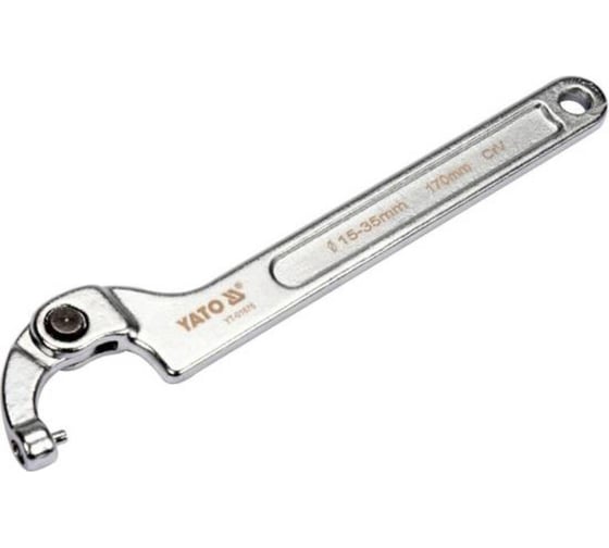 Изображение товара Шаровый ключ для круглых шлицевых гаек YATO 15-35 мм, с круглым штифтом YT-01675 371301675 228    1