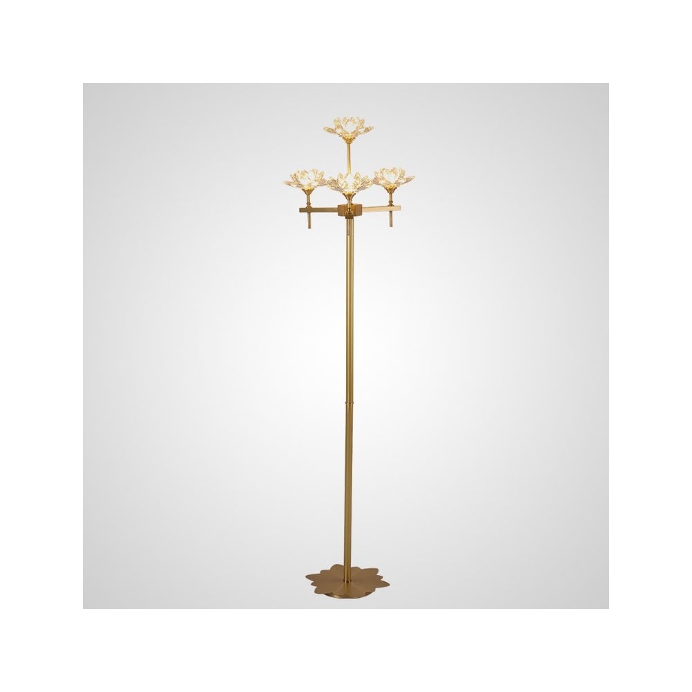 Изображение товара Торшер IMPERIUMLOFT LOTOS 140838-26 в стиле модерн с фигурной формой и стеклянным плафоном