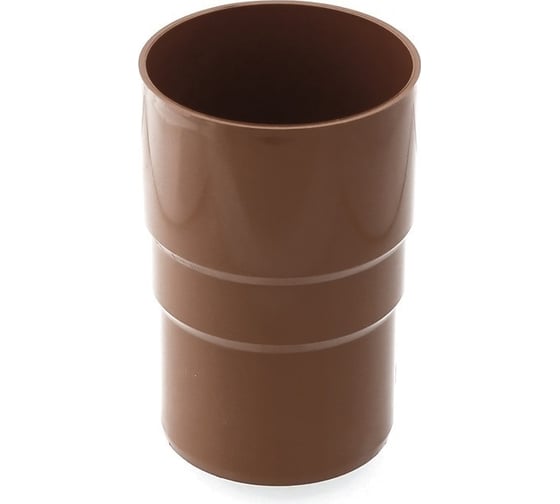 Изображение товара Соединитель водосточной трубы BRYZA 63 мм, коричневый 60-132