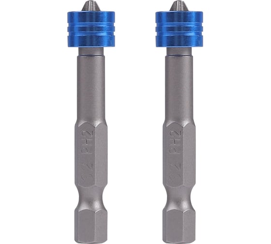 Изображение товара Бита PH2 с магнитным держателем крепежа, сталь S2, длина 50 мм, 2 шт в блистере PATRIOT 818010128