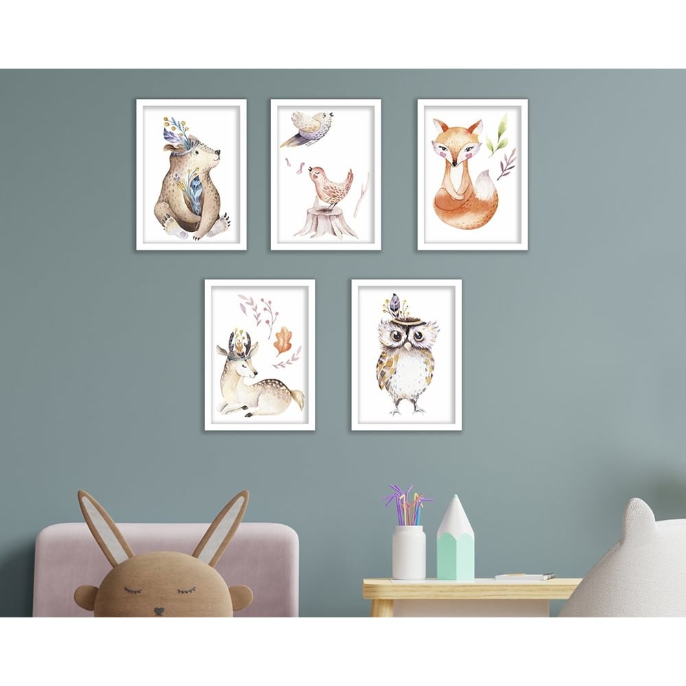 Набор постеров Симфония детский развивающий набор часы морские животные 32 карточки