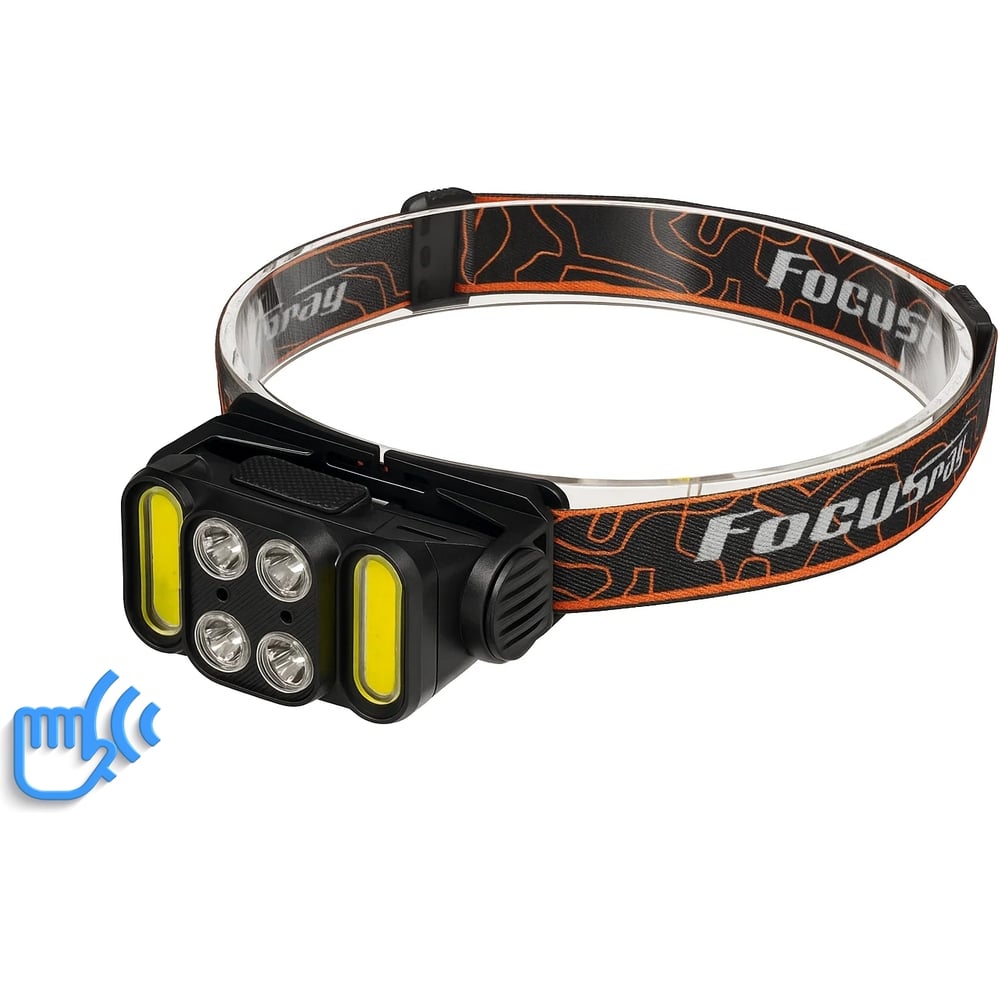 Изображение товара Аккумуляторный налобный фонарь Focusray 1305 с 6 светодиодами, IP65, USB-C