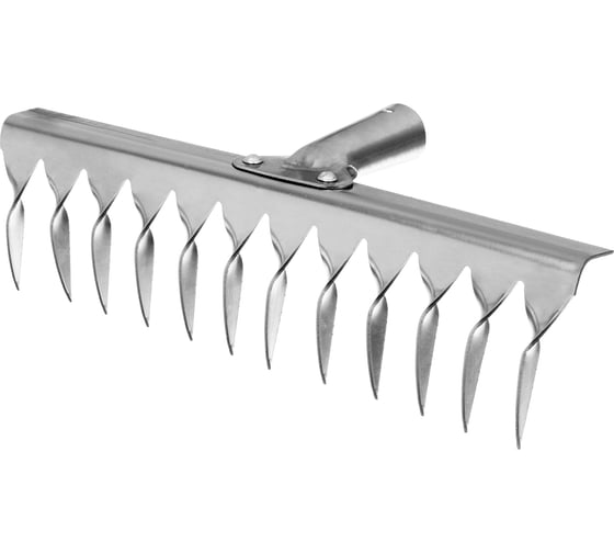 Изображение товара Витые грабли СИБРТЕХ 12 зубьев, 290 мм, нержавеющая сталь, без черенка 61753