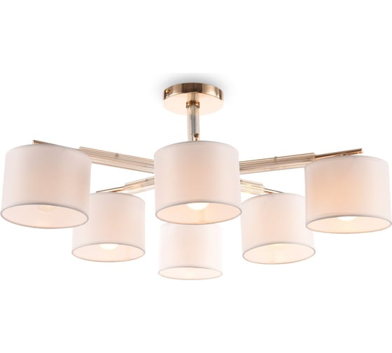 Изображение товара Потолочный светильник Freya pipe 6хe27x60w металл и стекло золото FR5386CL-06G