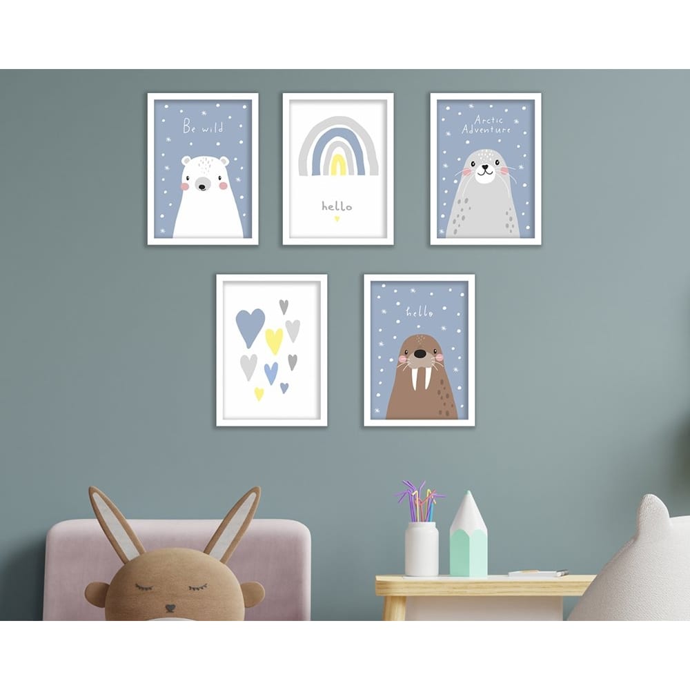 Набор постеров Симфония детский развивающий набор часы морские животные 32 карточки