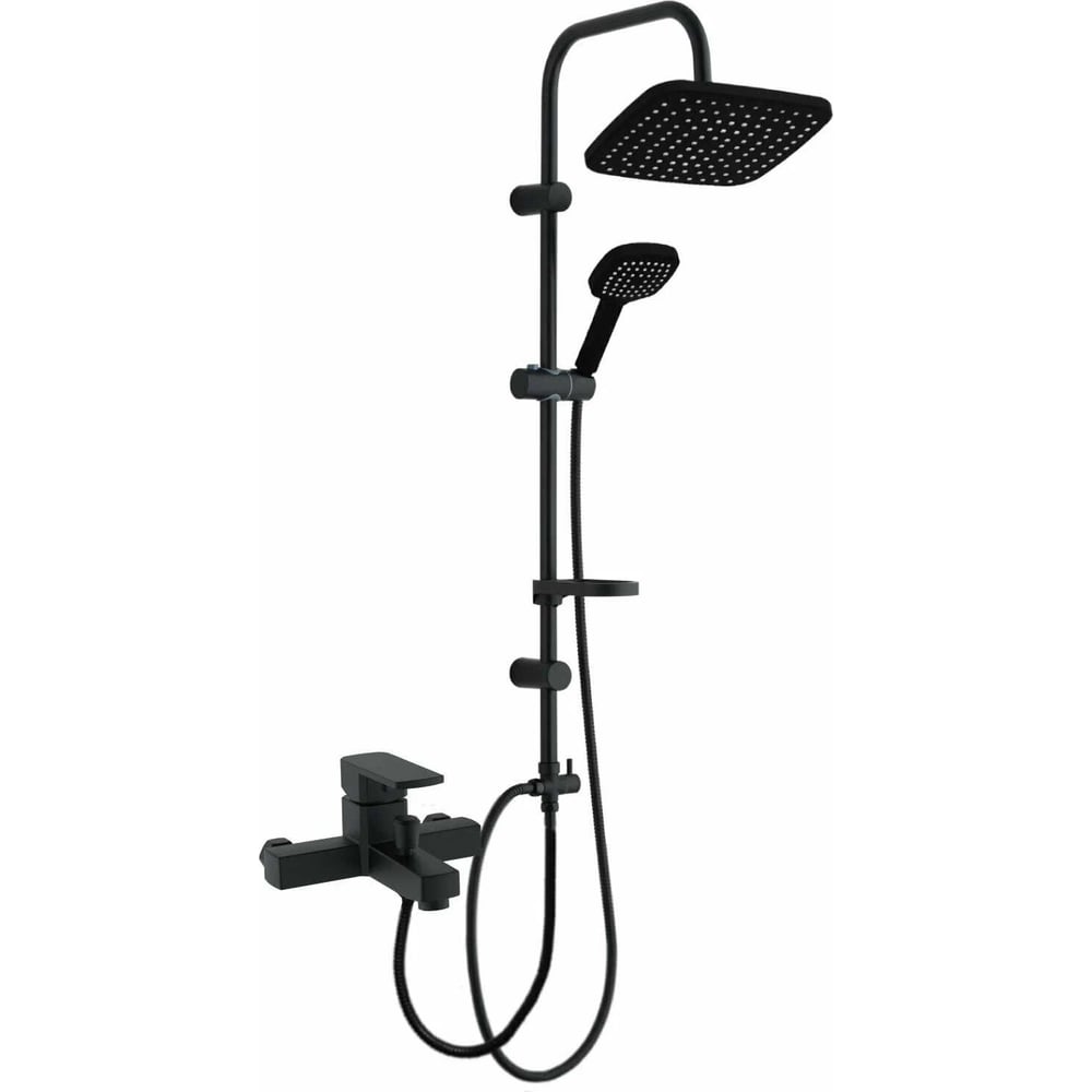 Изображение товара Душевая система со смесителем для ванны OneLife черный матовый P06-844b