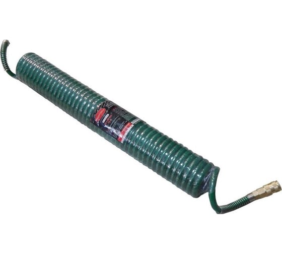 Изображение товара Шланг витой полиуретановый 12х8 мм, 15 м с быстроразъемами ROCKFORCE RF-1208-15M(15057)