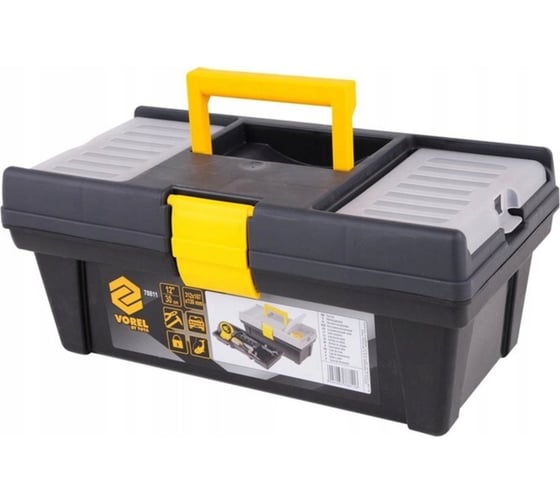 Изображение товара Пластмассовый ящик для инструмента 12 с ячейками VOREL 312х167х130мм 78811