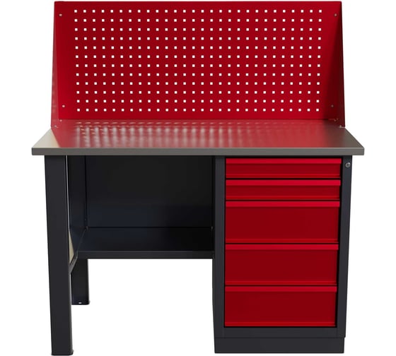 Изображение товара Слесарный однотумбовый верстак IRONMEBEL worky wk-5 1200 с экраном M-IM00116K