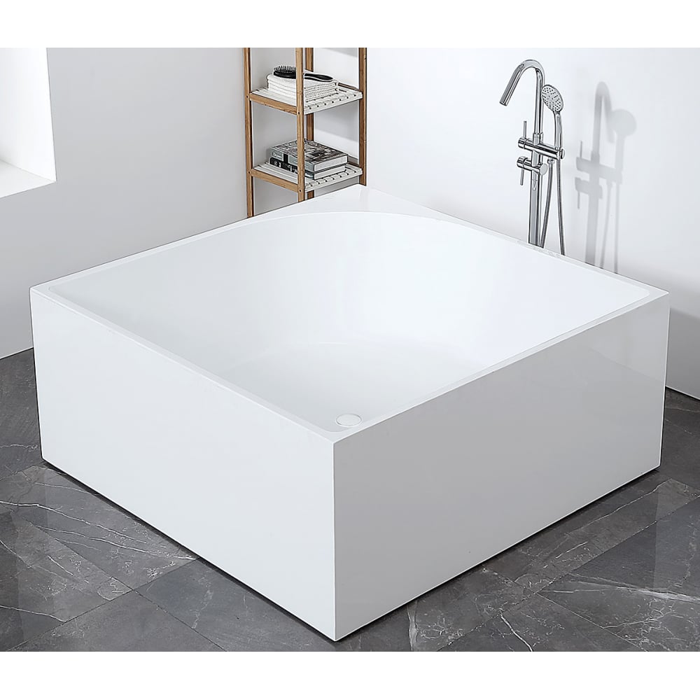 Изображение товара Акриловая ванна ABBER AB9337 квадратная современная белая 1400 мм