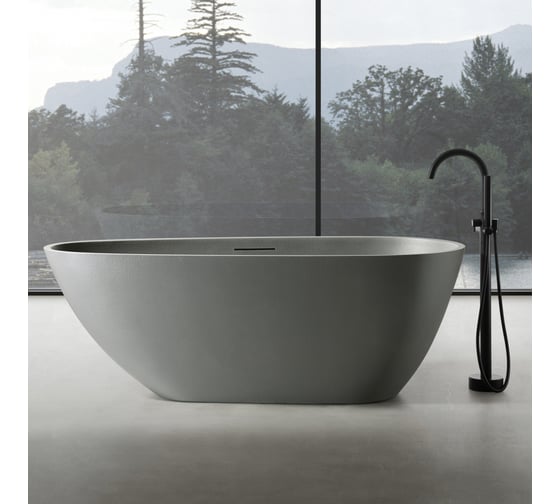 Изображение товара Ванна из искусственного камня ABBER Dortmund светло-серая матовая AM9911MLG