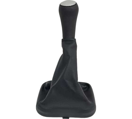 Изображение товара Ручка КПП SKYWAY ВАЗ 2115, с чехлом, иск. кожа, черная с серебряной вставкой S06202030