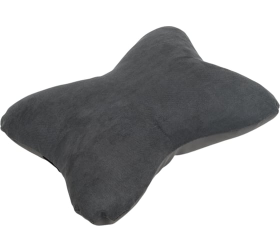 Изображение товара Подушка на подголовник SKYWAY, алькантара/искусственная кожа, серая S08001005