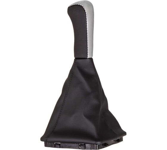 Изображение товара Ручка КПП SKYWAY Lada Priora с чехлом, иск. кожа, черная с серебряной вставкой S06202031