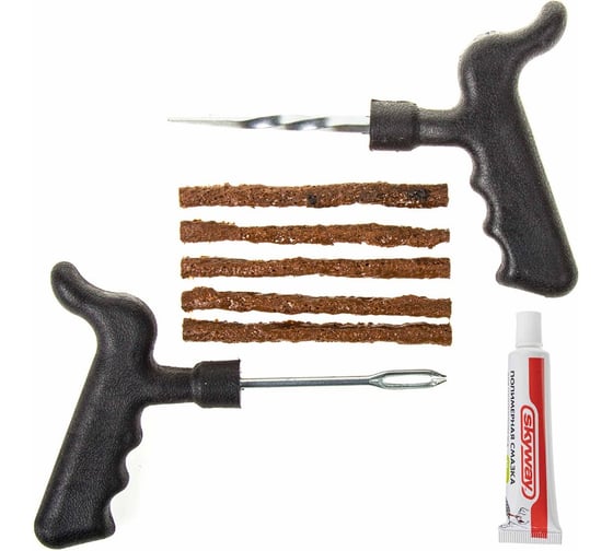 Изображение товара Набор для ремонта бескамерных шин SKYWAY 8 предметов, большой, усиленный  S07502001