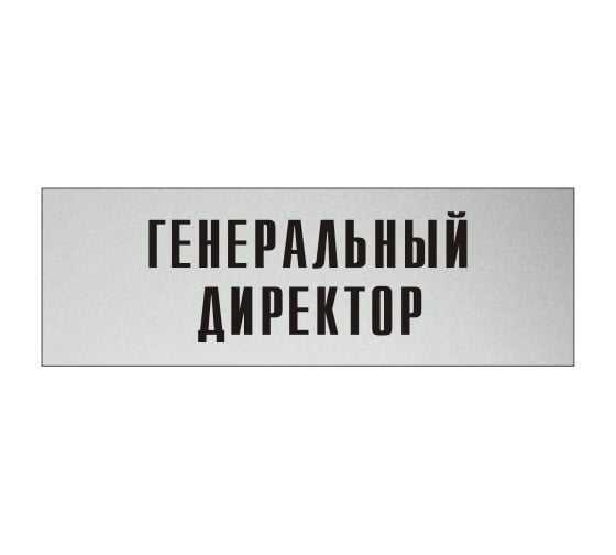 Изображение товара Информационная табличка на дверь GRM прямоугольная «Генеральный директор» д1 300x100 мм 218000115-1