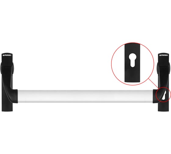 Изображение товара Нажимная ручка-штанга для антипаники Fuaro 1300А врезной к замку FL-0433 ANTI-PANIC 41405